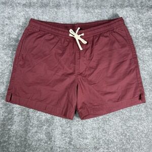 Bear Bottom‎ Shorts Men's XXL Red Pull On Drawstring Pockets 5.5" Inseam